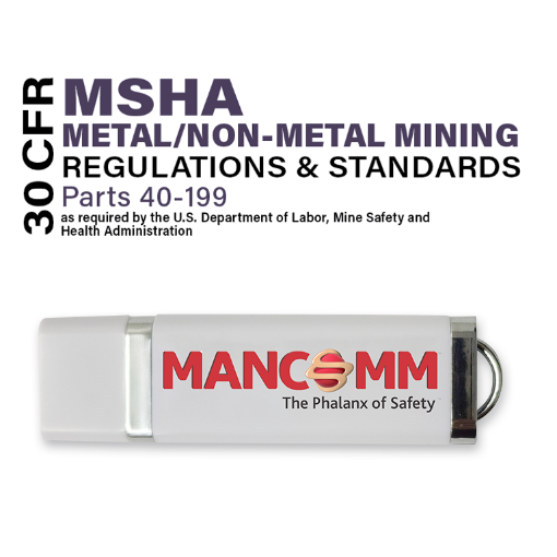 Picture of 30 CFR MSHA Metal/Non-Metal Mining Regulations Parts 40-199 USB